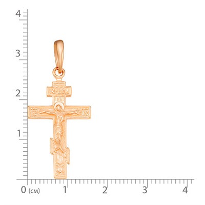 Позолоченный крест из серебра 925 пробы 058 - п